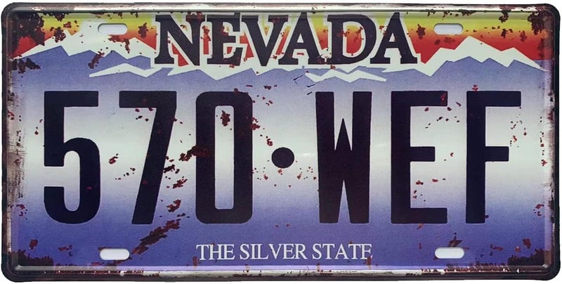 ROOKOPR Nevada License Plate Aluminum Novelty Car Decor License Plates 12"x6" Front of Car Decorative Retro Rusty License Plate for Men Women Car-28 - Image 5